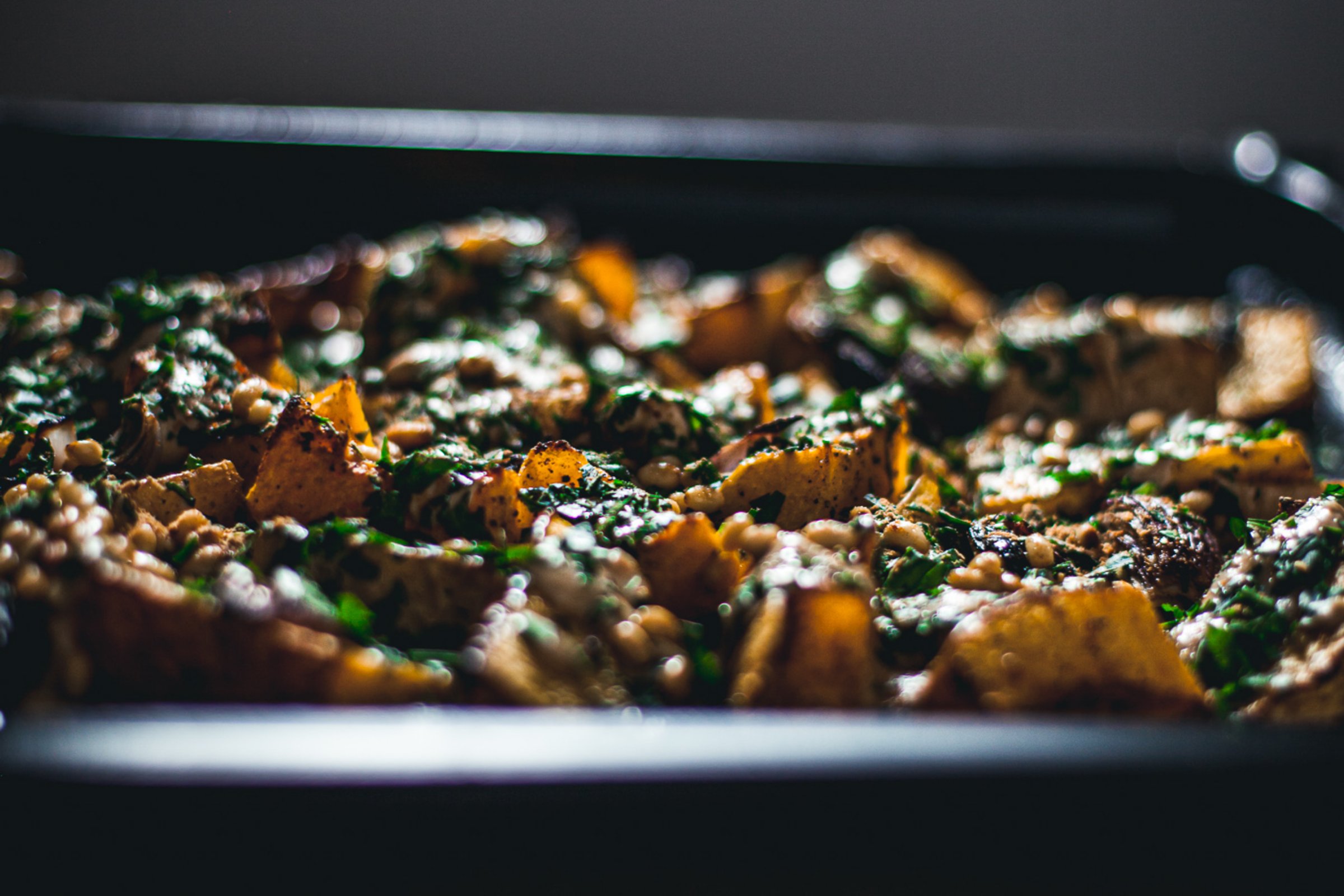 Butternusskürbis mit Tahini und Zatar
