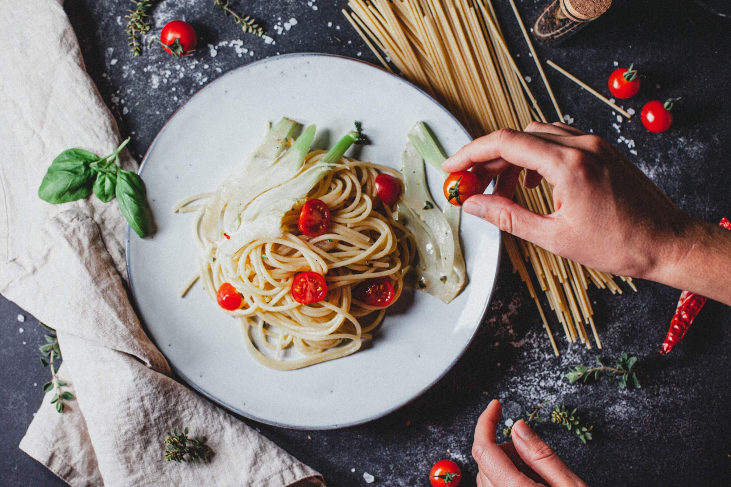 Pasta mit frischem Fenchel (Spaghetti oder Linguine)